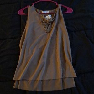 lace vneck tank top suede